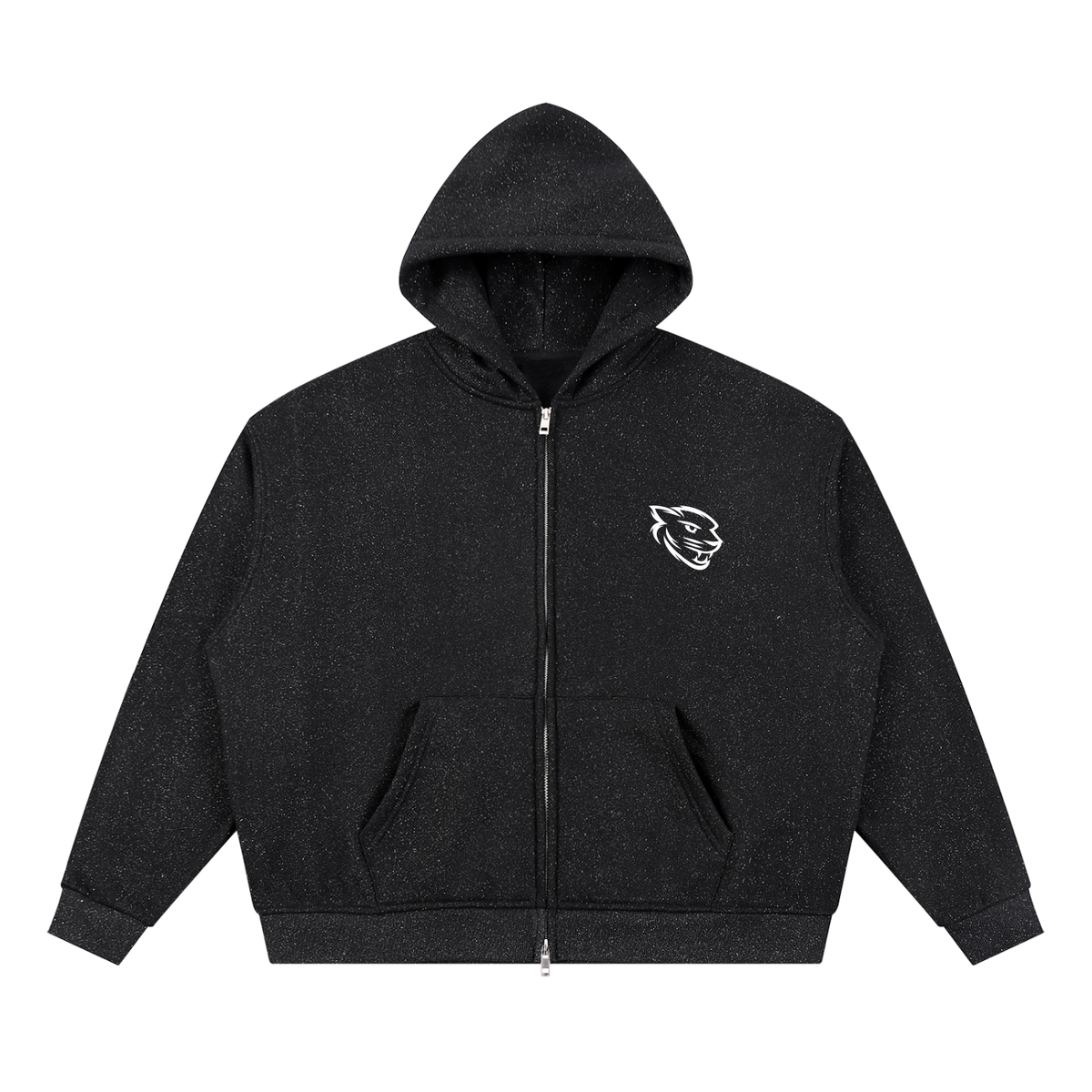 Unisex Sparkles Full Zip Boxy Hoodie