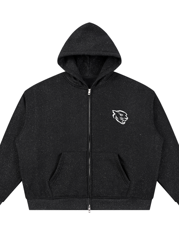 Unisex Sparkles Full Zip Boxy Hoodie