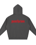 Pantheion Essential Zip-Up Oversized Fleece Boxy Hoodie