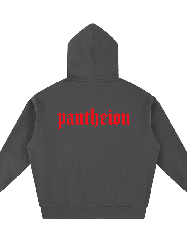 Pantheion Essential Zip-Up Oversized Fleece Boxy Hoodie