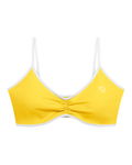 Women's Color Block Ruched V-Neck Sports Bra