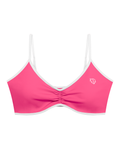 Women's Color Block Ruched V-Neck Sports Bra