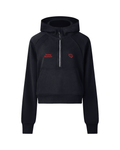 Essential Cropped Half-Zip Hoodie