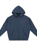 Pantheion Essential Zip-Up Oversized Fleece Boxy Hoodie