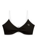 Women's Color Block Ruched V-Neck Sports Bra
