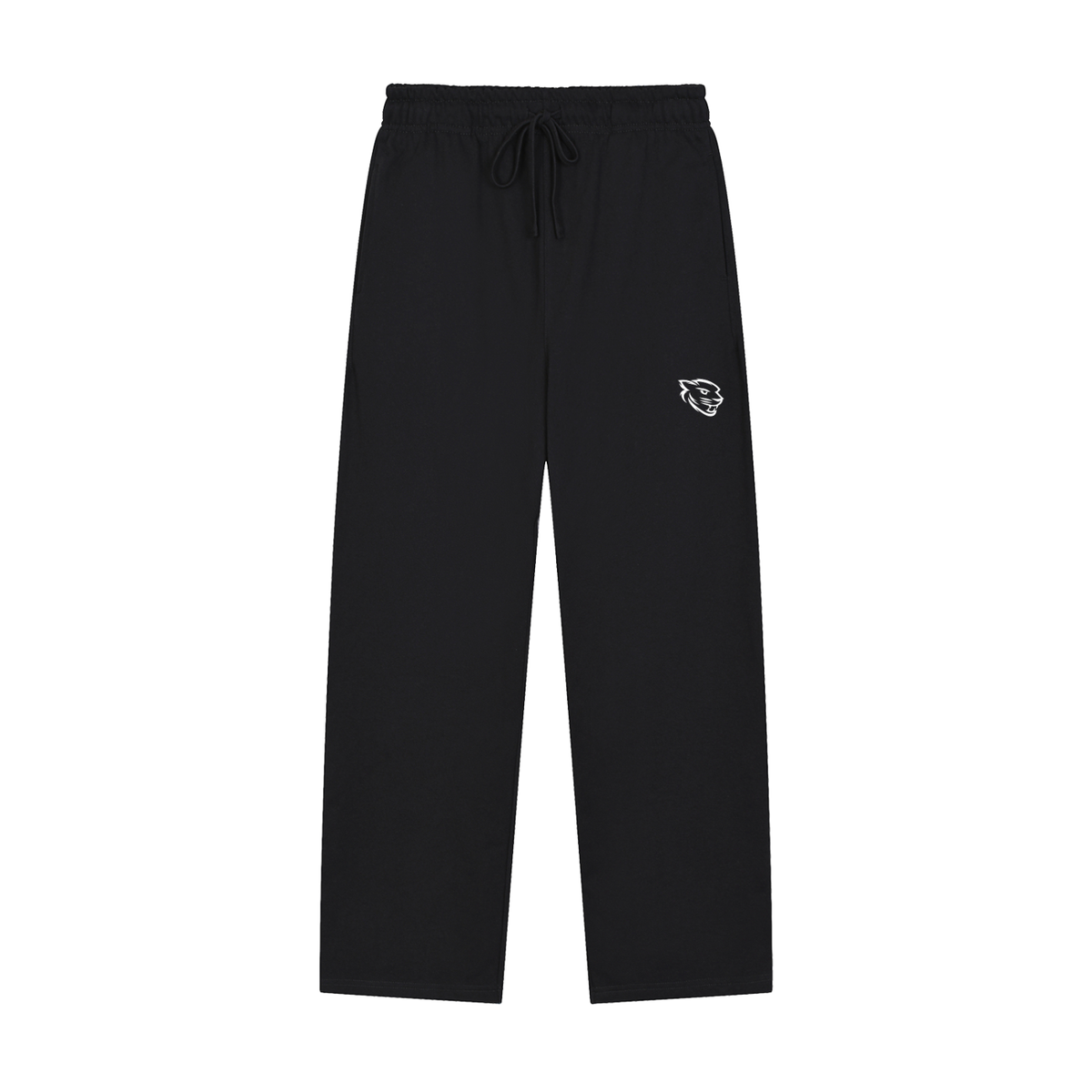 Solid Color Straight-Leg Sweatpants