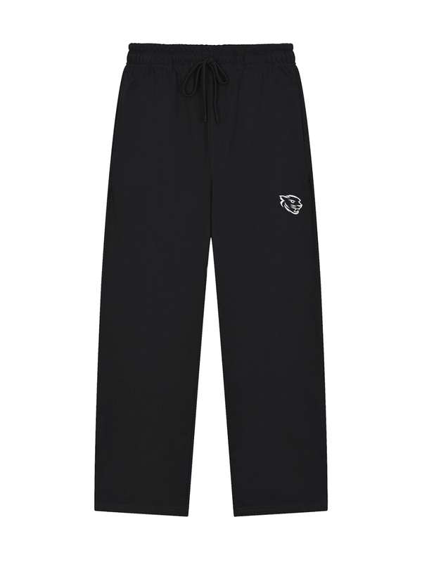 Solid Color Straight-Leg Sweatpants