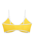 Women's Color Block Ruched V-Neck Sports Bra