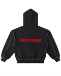 Pantheion BRN 2 ADAPT Stitched Boxy Fleece Zip Hoodie