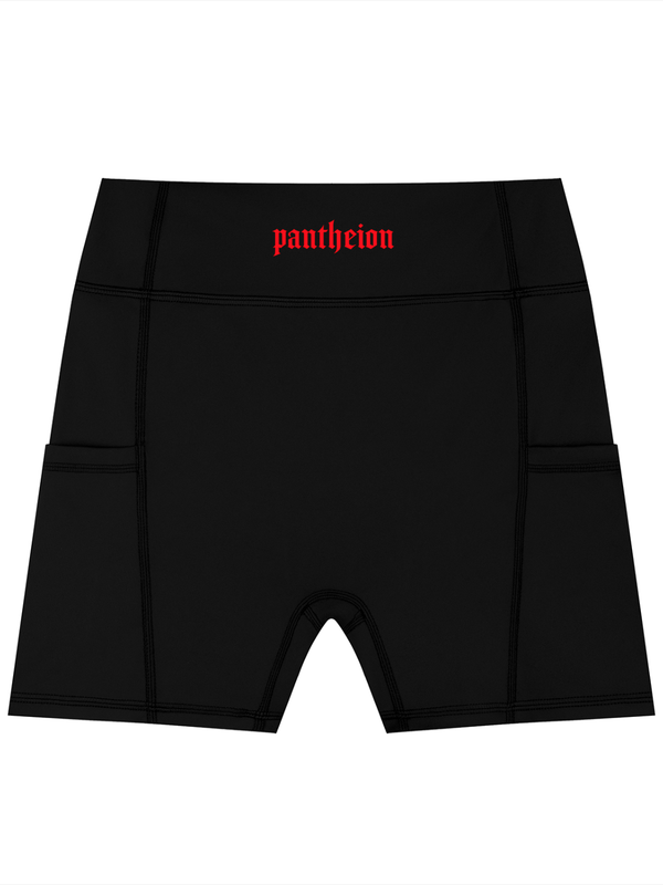 Pantheion Women's Performance High-Waist Pocket Biker Shorts