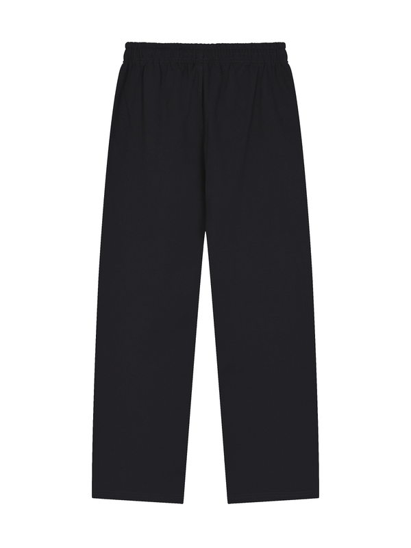 Solid Color Straight-Leg Sweatpants
