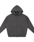 Pantheion Essential Zip-Up Oversized Fleece Boxy Hoodie