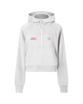Essential Cropped Half-Zip Hoodie