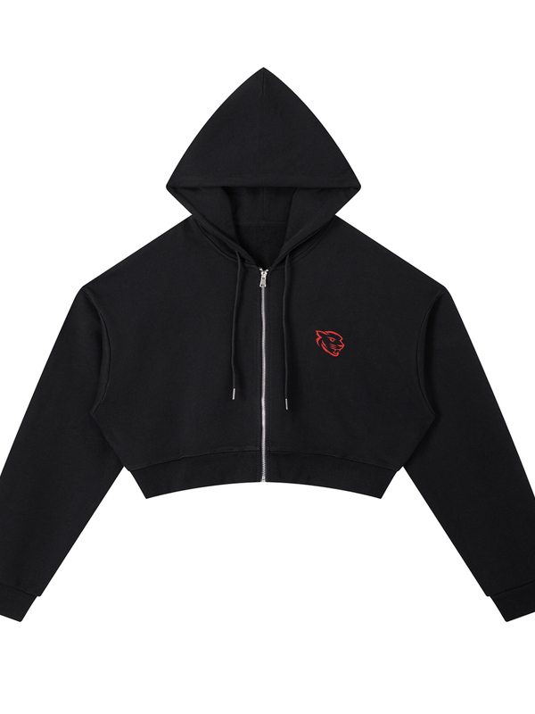 Pantheion Essential Cropped Zip-Up Hoodie