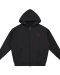 Pantheion Essential Zip-Up Oversized Fleece Boxy Hoodie