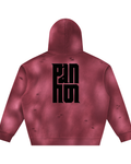 Unisex Sunfade Frayed Fleece Hoodie