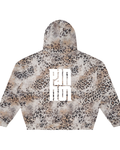 Unisex Vintage Wash Leopard Full Zip Hoodie