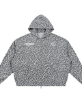 Conditioning Leopard Print Waffle Full Zip Hoodie