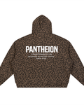 Conditioning Leopard Print Waffle Full Zip Hoodie
